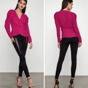 BCBGMaxAzria Wrap Front Blouse Small EUC